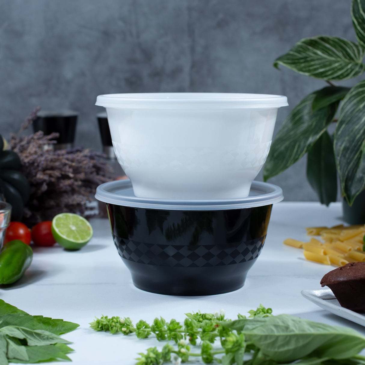 Premium Microwavable Plastic Bowl with Lid