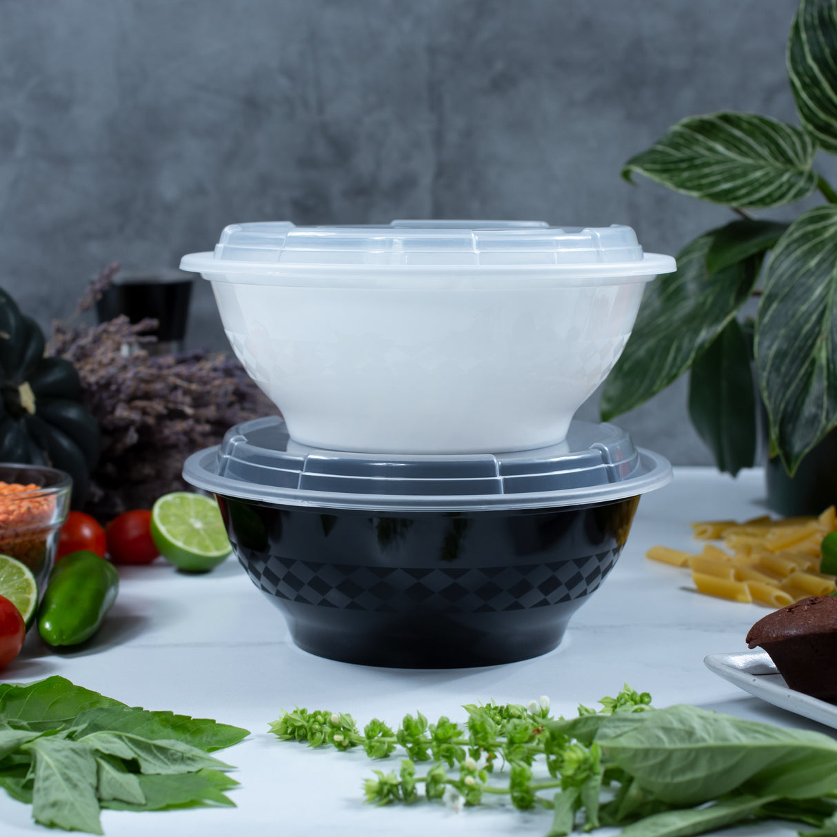 Premium Microwavable Plastic Bowl with Lid