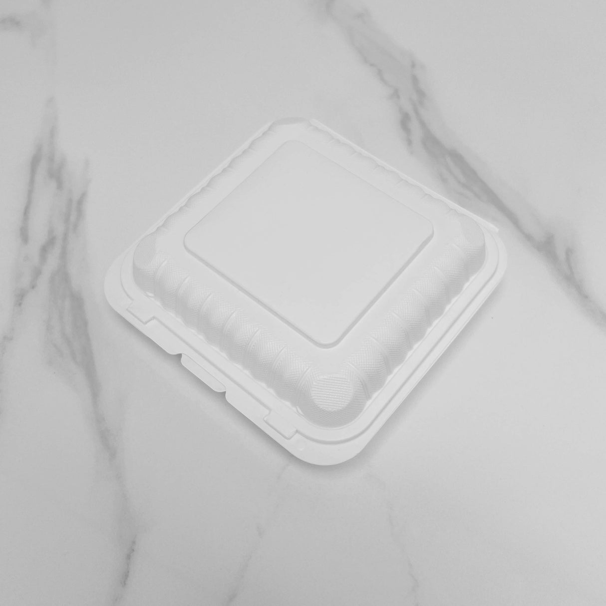 White Mineral Filled 1-Compartment with Hinged Lid