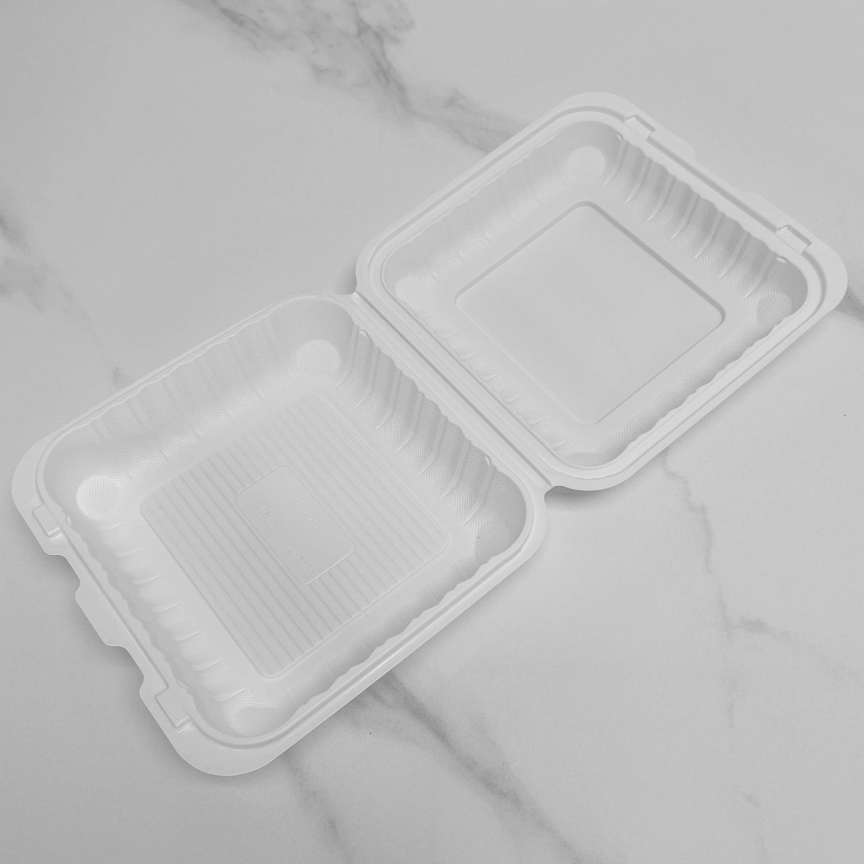 White Mineral Filled 1-Compartment with Hinged Lid