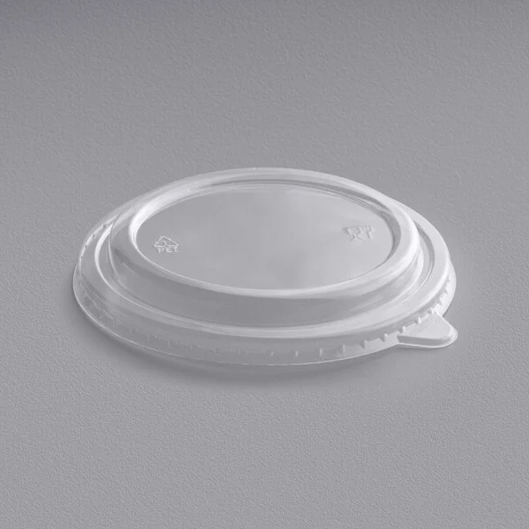 Paper Round Container Lid (Clear) - 300/Case