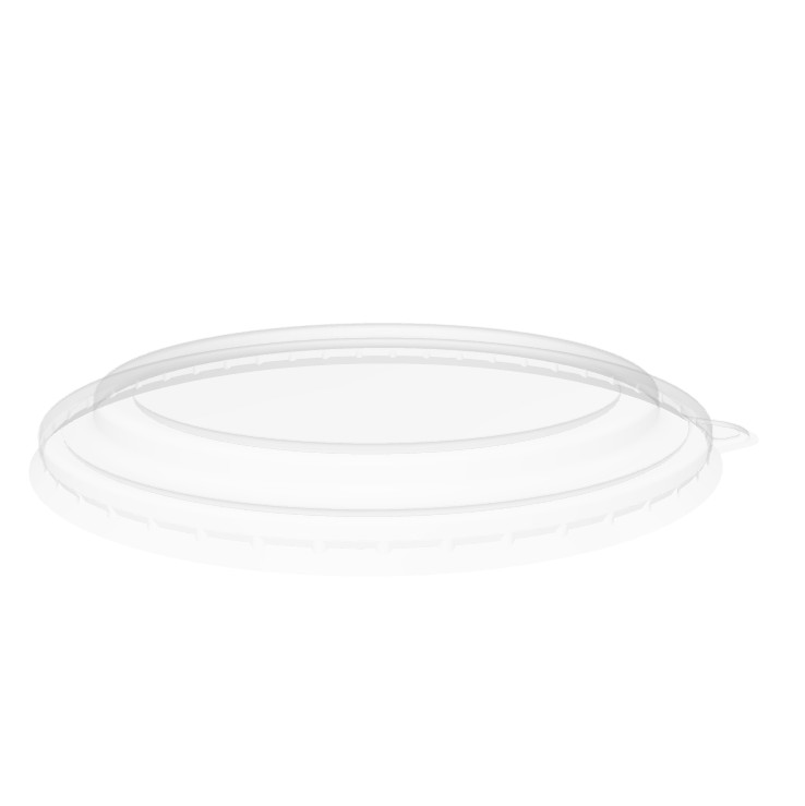 Paper Round Container Lid (Clear) - 300/Case