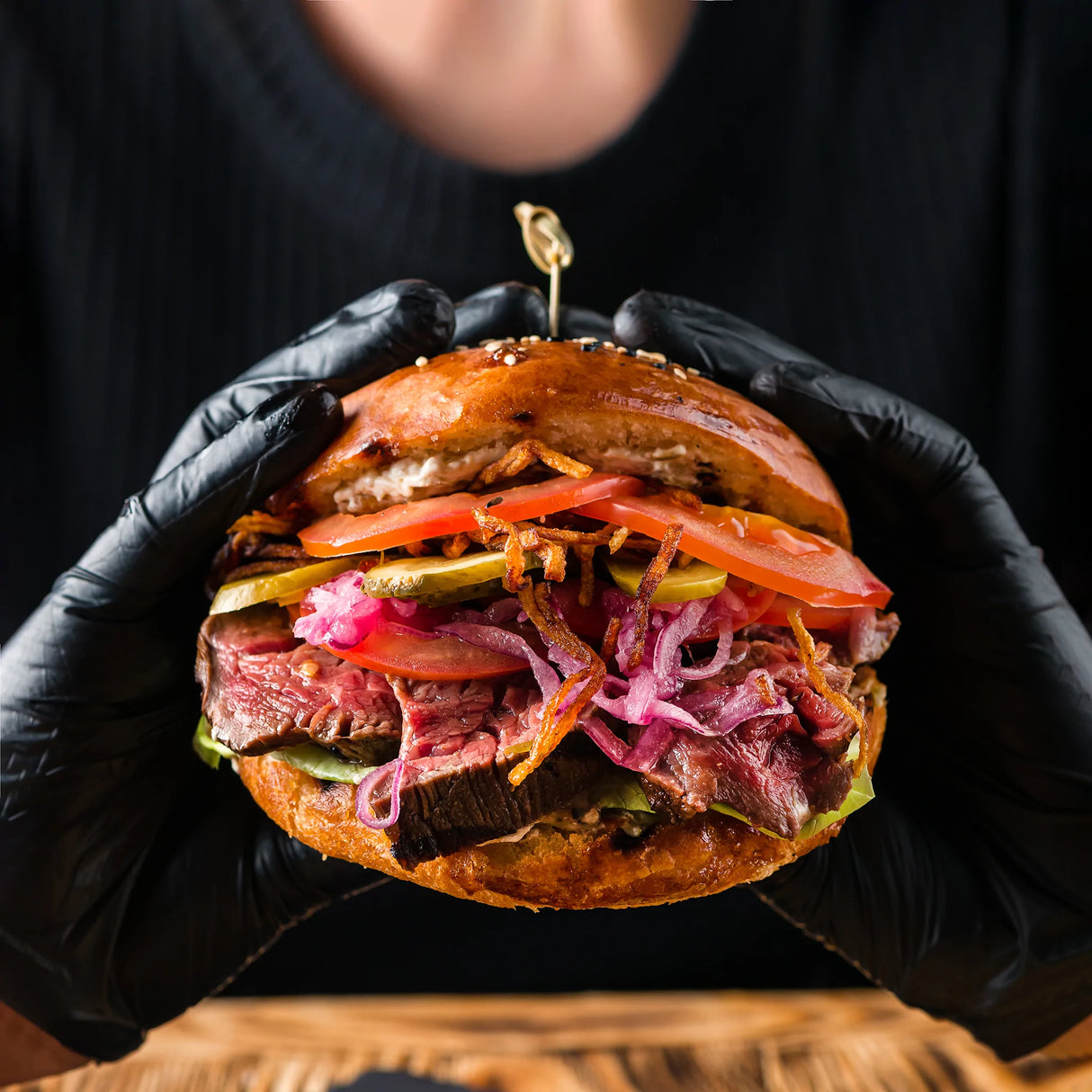 Black Nitrile Gloves for Food Service