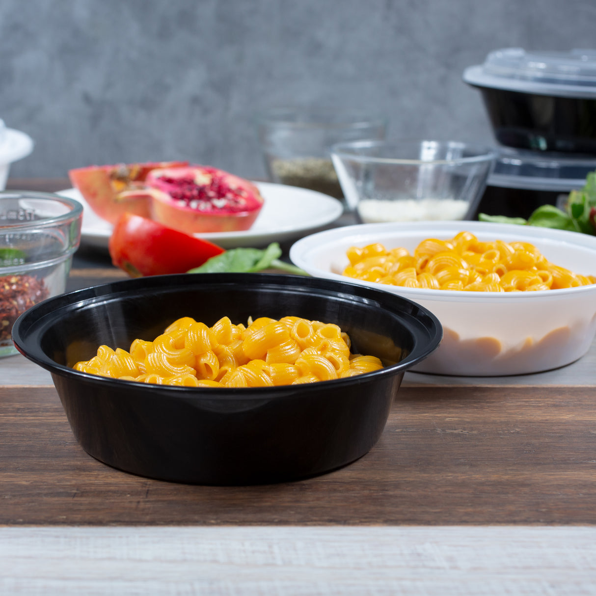 z(Archive) 16 oz Premium 6" Round Combo (Black) - 150/Case - ReztaurantDirect