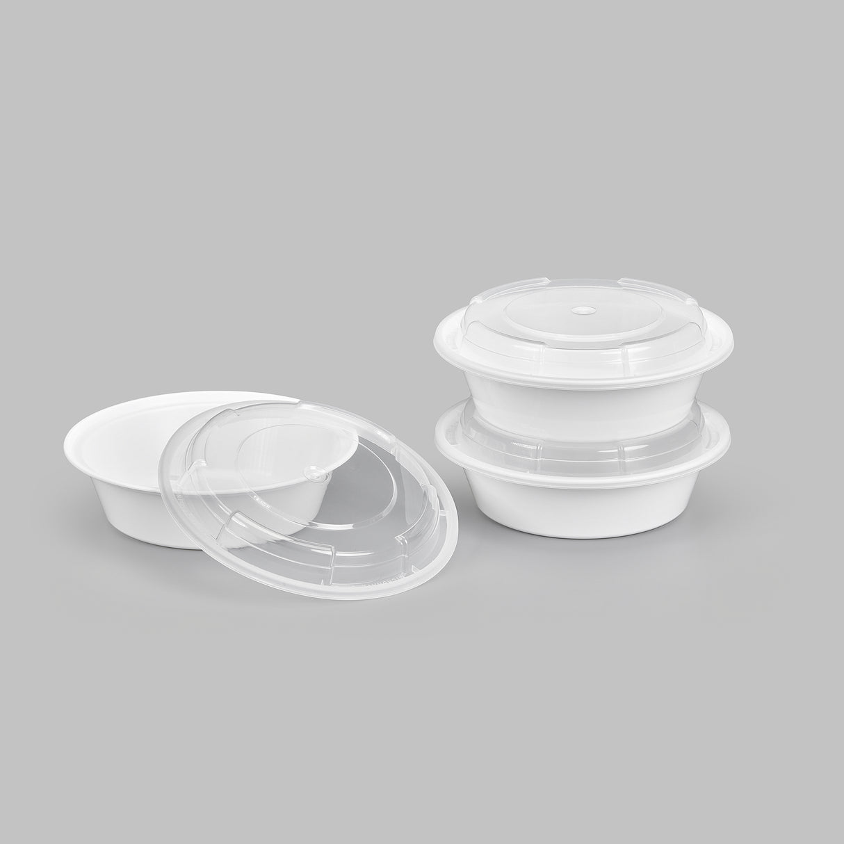 16 oz Premium 6" Round Combo (White) - 25/Case - ReztaurantDirect