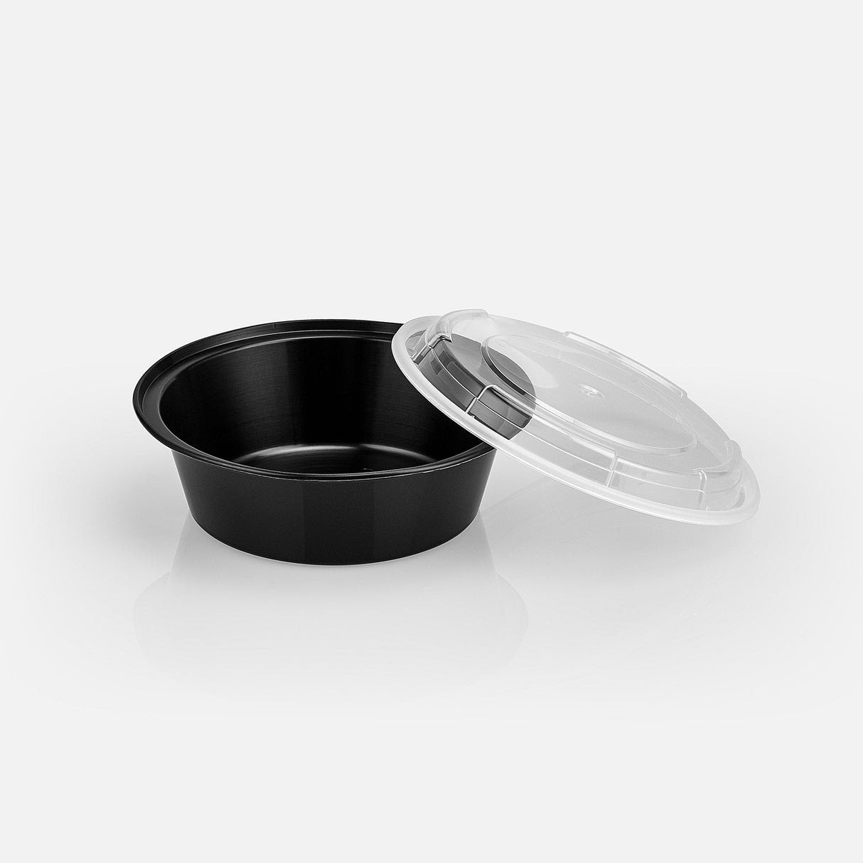 z(Archive) 32 oz Premium 7" Round Combo (Black) - 150/Case - ReztaurantDirect