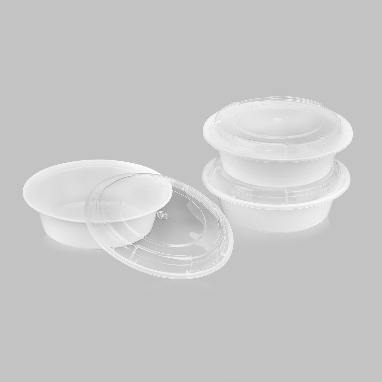 z(Archive) 32 oz Premium 7" Round Combo (White) - 150/Case - ReztaurantDirect