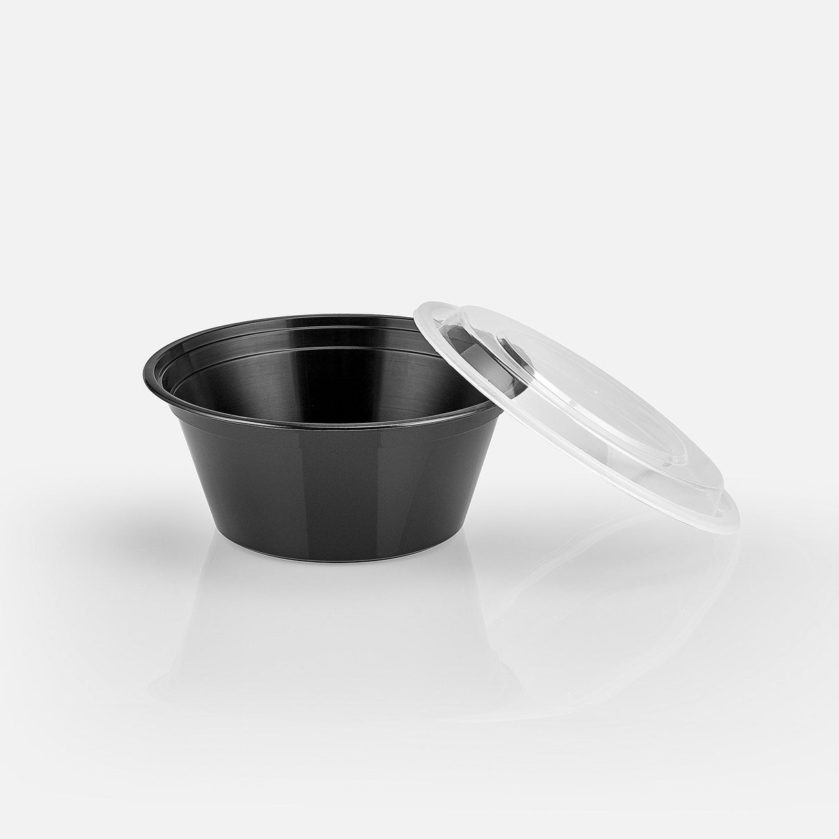 z(Archive) 40 oz Premium 7" Round Combo (Black) - 150/Case - ReztaurantDirect