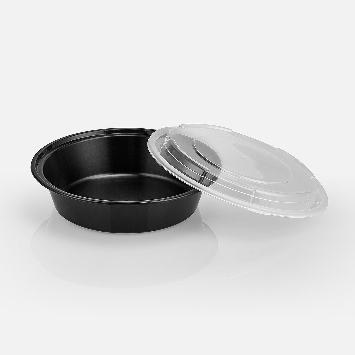 z(Archive) 40 oz Premium 8" Round Combo (Black) - 150/Case - ReztaurantDirect