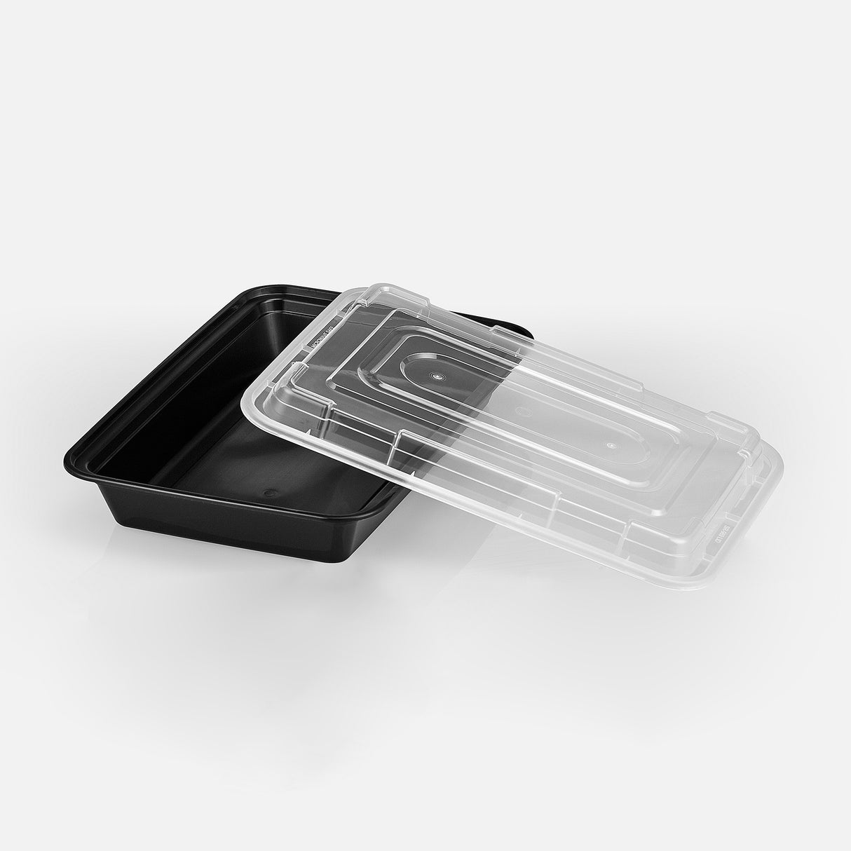 56 oz Premium 11" x 8" Rectangular Microwavable Combo (Black) - 150/Case - ReztaurantDirect