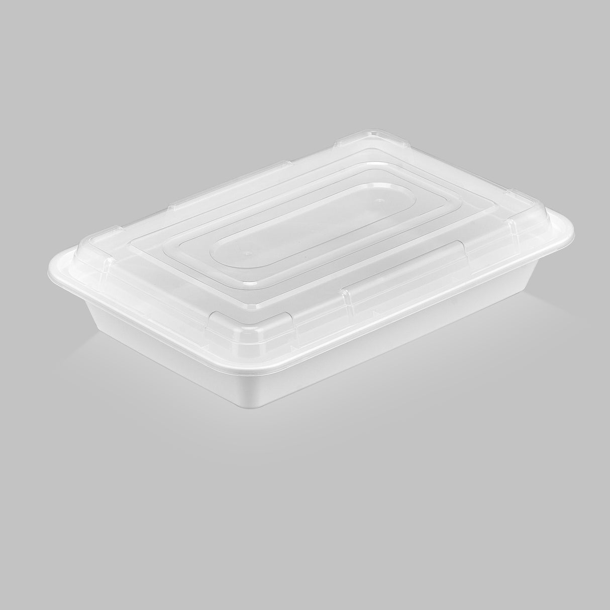 56 oz Premium 11" x 8" Rectangular Microwavable Combo (White) - 150/Case - ReztaurantDirect