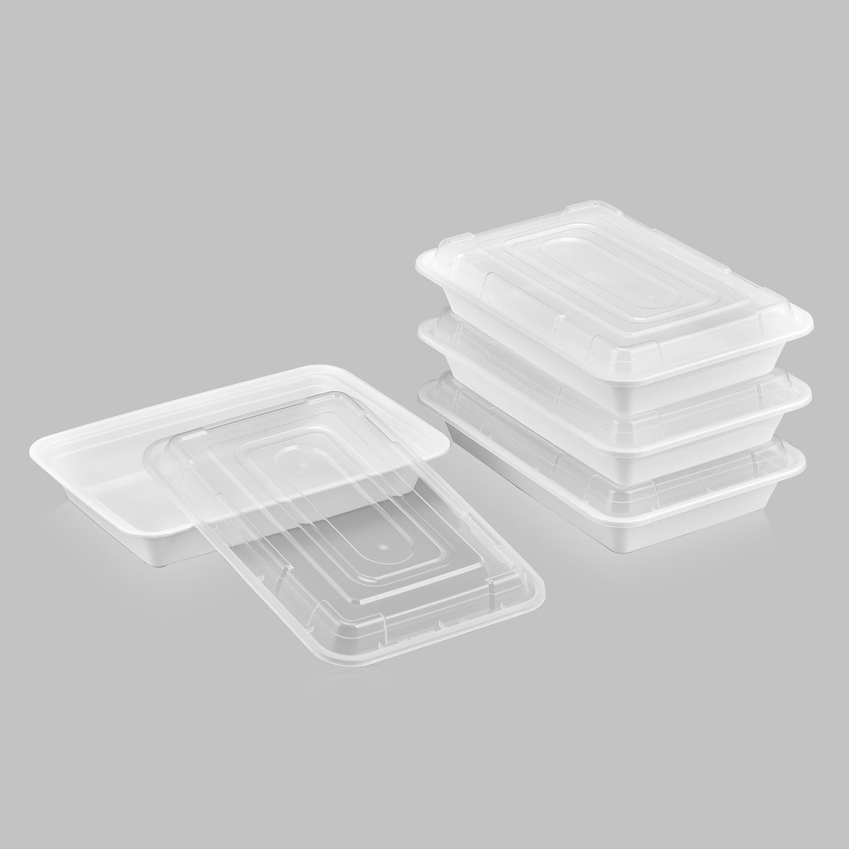 56 oz Premium 11" x 8" Rectangular Microwavable Combo (White) - 150/Case - ReztaurantDirect