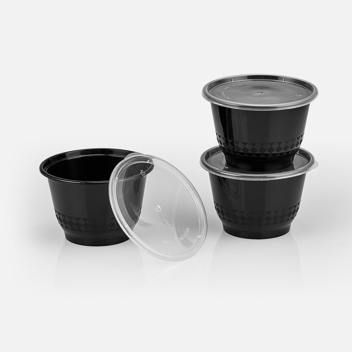z(Inactive-Bowl) 12 oz Premium 4" Bowl Combo (Black) - 240/Case - ReztaurantDirect