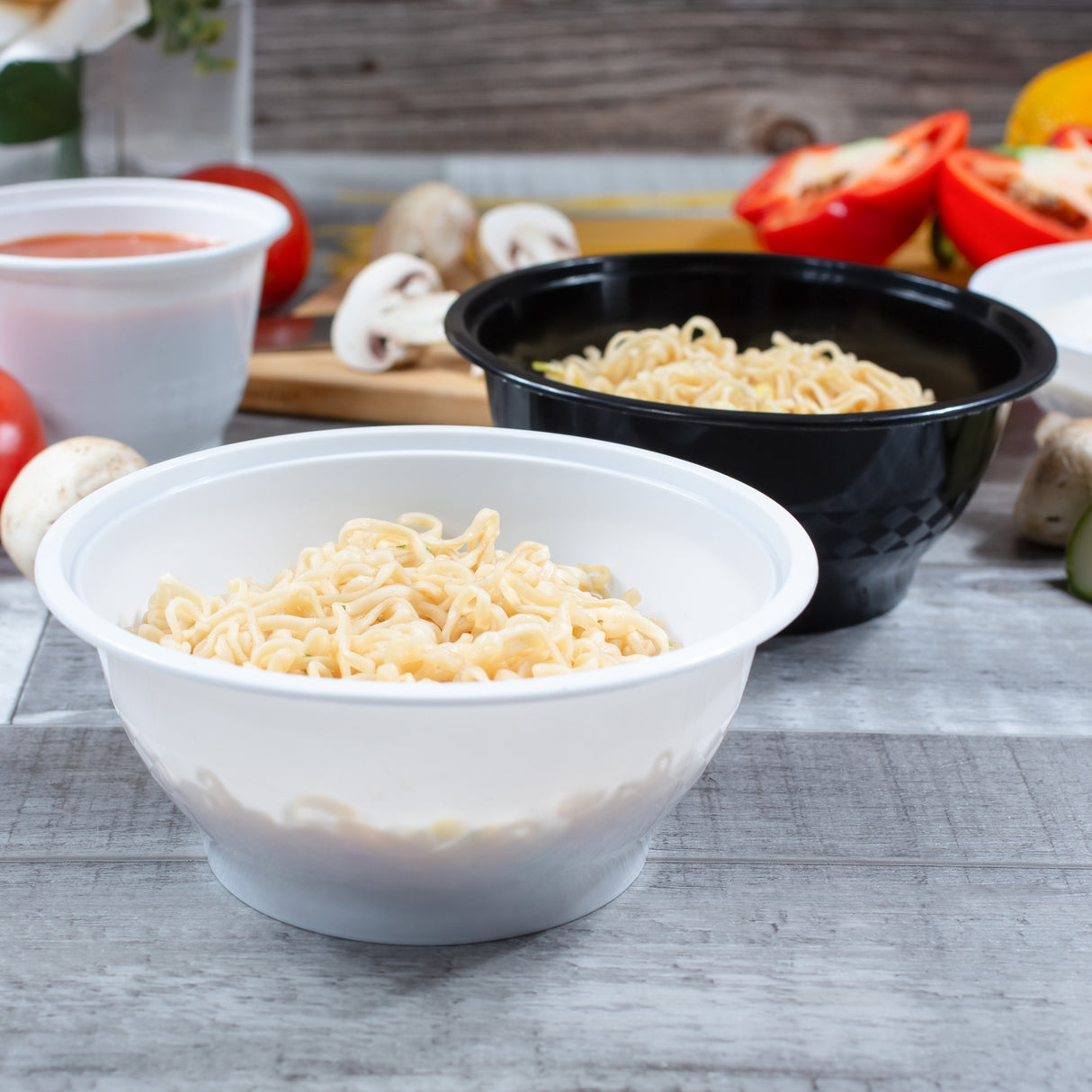 z(Inactive-Bowl) 24 oz Premium 6" Bowl Combo (White) - 150/Case - ReztaurantDirect