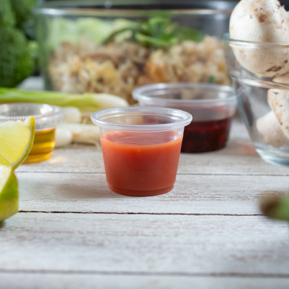 ezSelect Clear Plastic Portion Cup (1 oz) - 2500/case - ReztaurantDirect