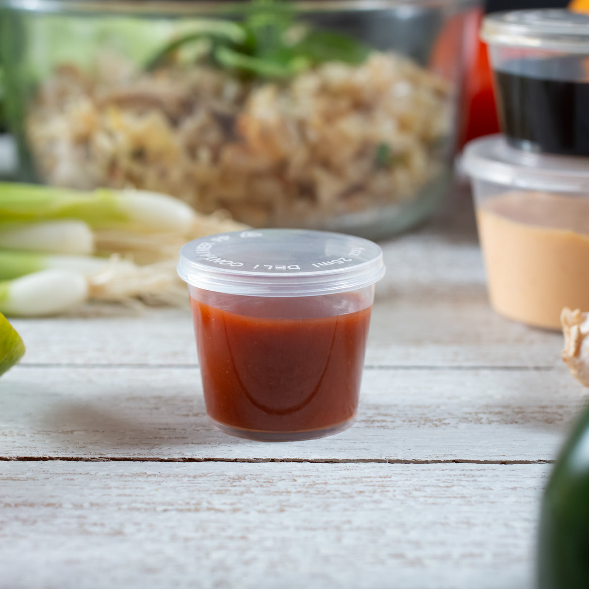 ezSelect Portion Cup with Hinged Lid (1 oz, Clear) - 2000/case - ReztaurantDirect