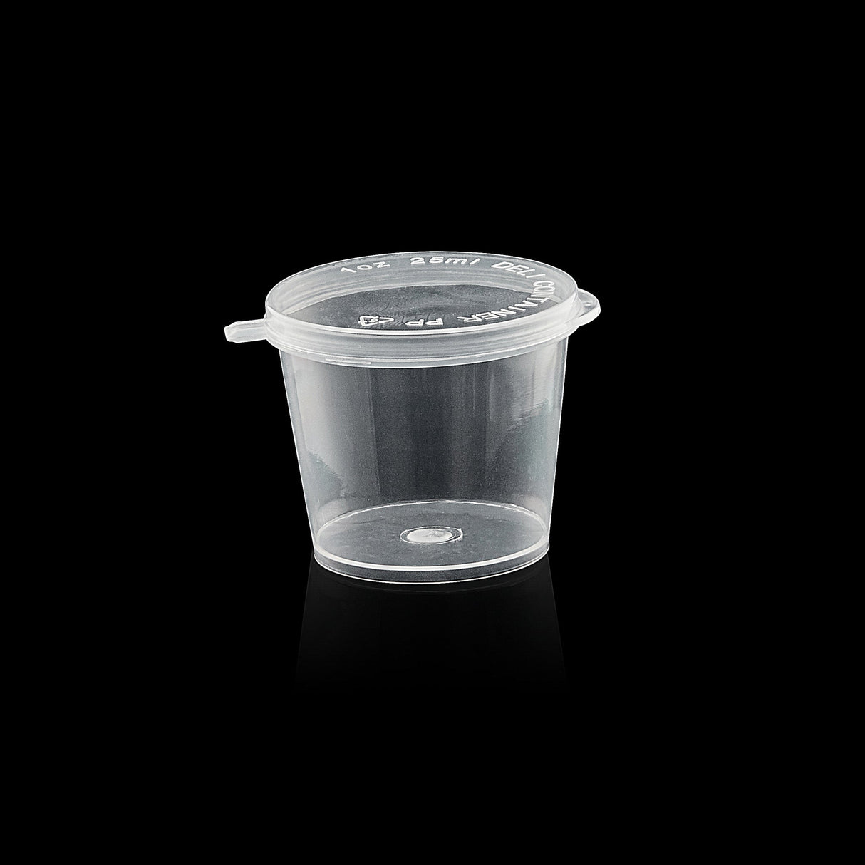 ezSelect Portion Cup with Hinged Lid (1 oz, Clear) - 2000/case - ReztaurantDirect