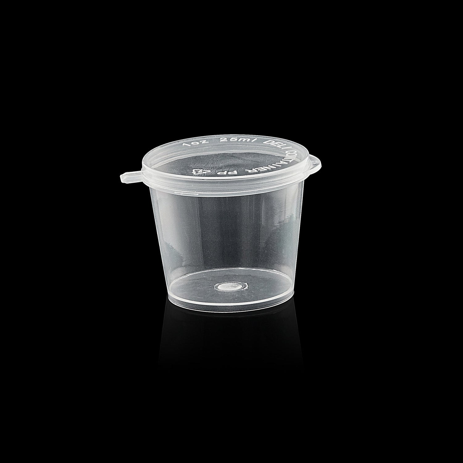 ezSelect Portion Cup with Hinged Lid (1 oz, Clear) - 2000/case - ReztaurantDirect