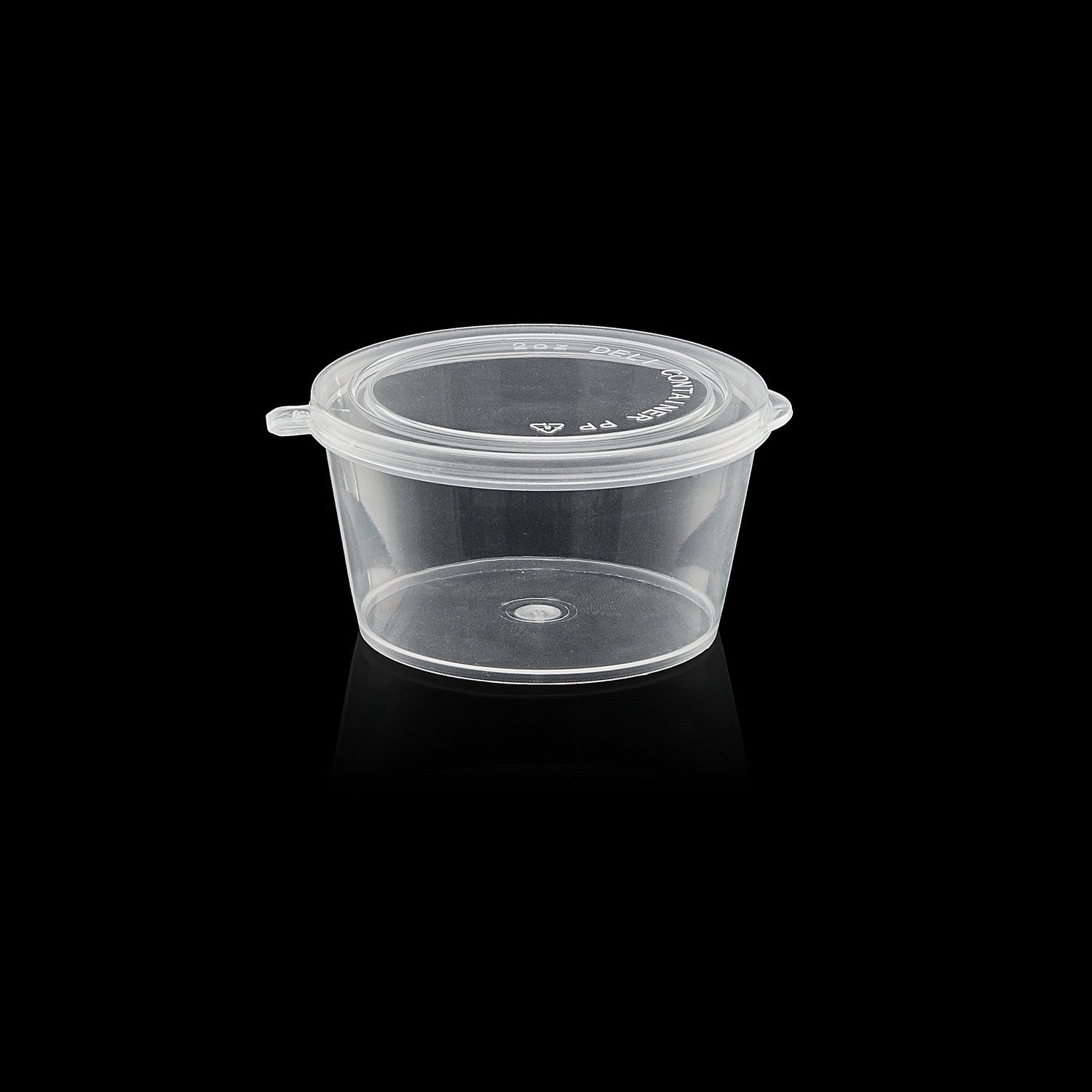 ezSelect Portion Cup with Hinged Lid (2 oz, Clear) - 2000/case - ReztaurantDirect