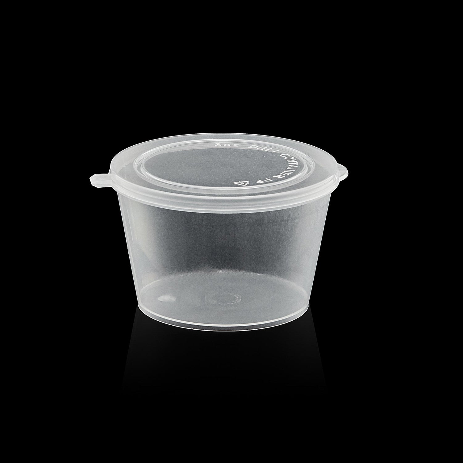 ezSelect Portion Cup with Hinged Lid (3 oz, Clear) - 2000/case - ReztaurantDirect