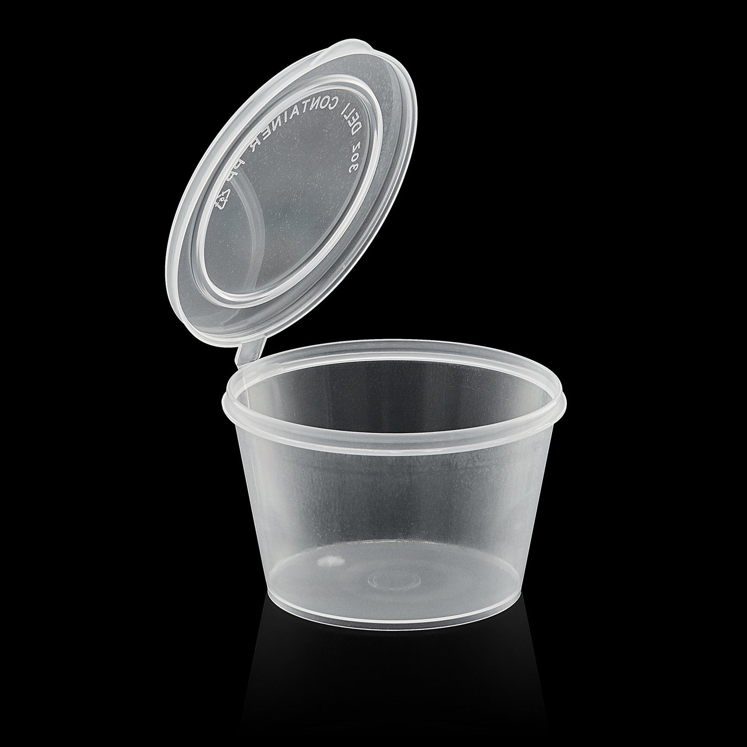 ezSelect Portion Cup with Hinged Lid (3 oz, Clear) - 2000/case - ReztaurantDirect