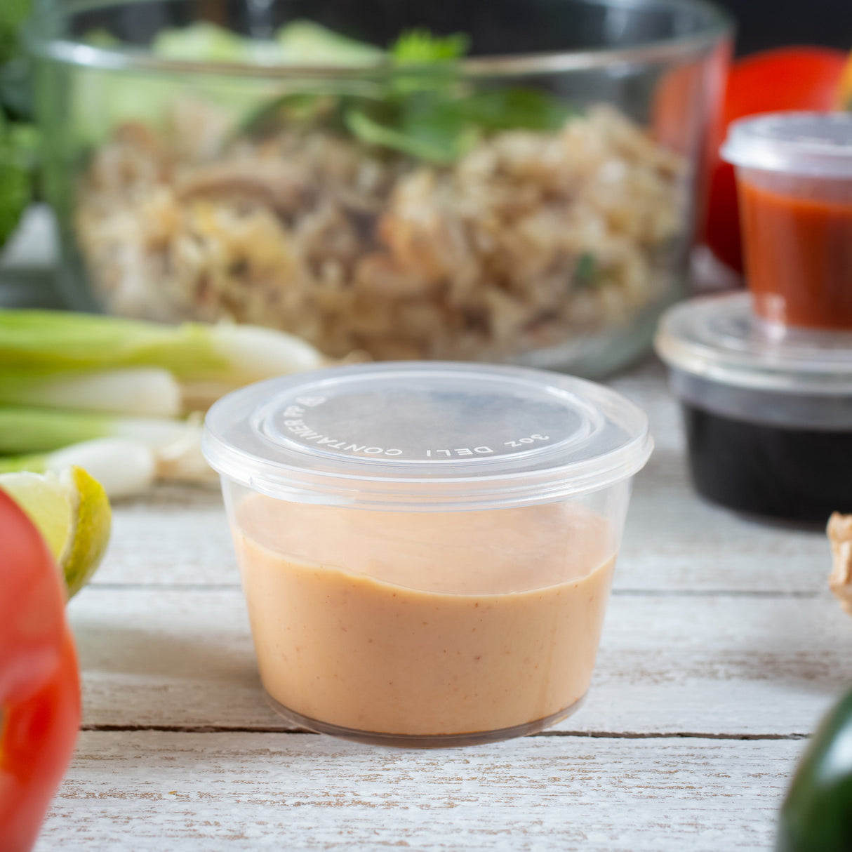 ezSelect Portion Cup with Hinged Lid (3 oz, Clear) - 2000/case - ReztaurantDirect