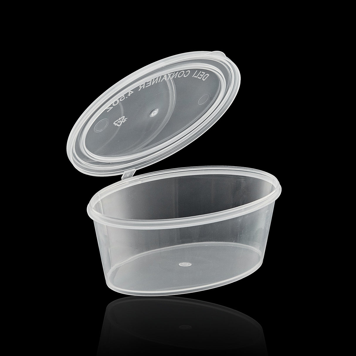 ezSelect Portion Cup with Hinged Lid (4.5 oz, Clear) - 1000/case - ReztaurantDirect