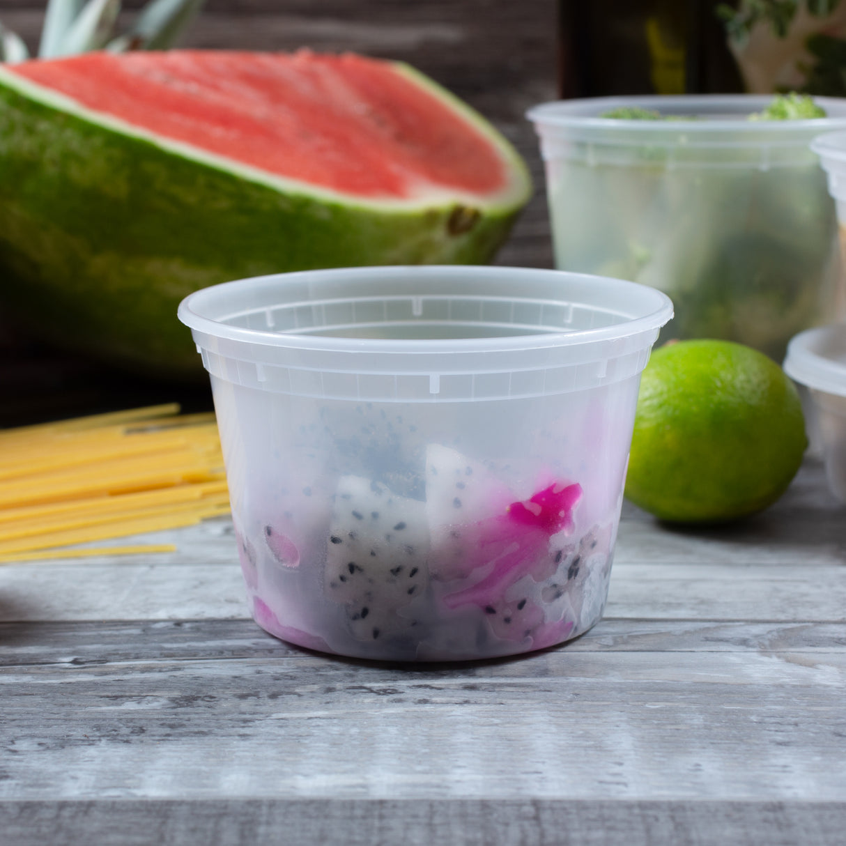 16 oz Heavy Weight Mircowavable Deli/Soup Combo (Clear) - 240/Case - ReztaurantDirect