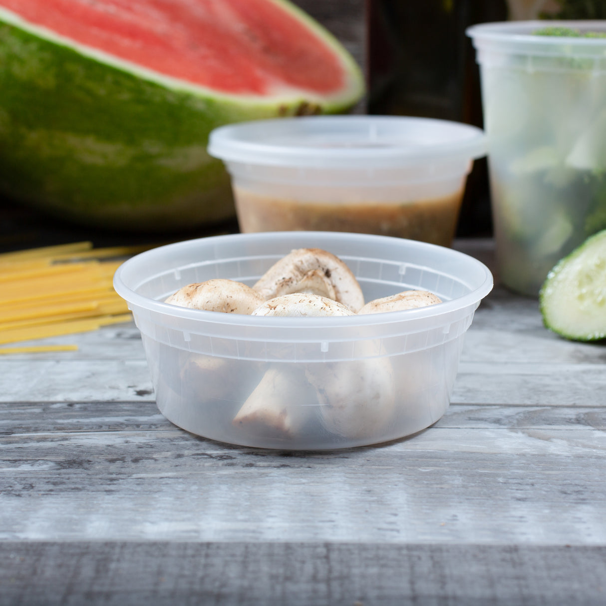 8 oz Heavy Weight Mircowavable Deli/Soup Combo (Clear) - 240/Case - ReztaurantDirect