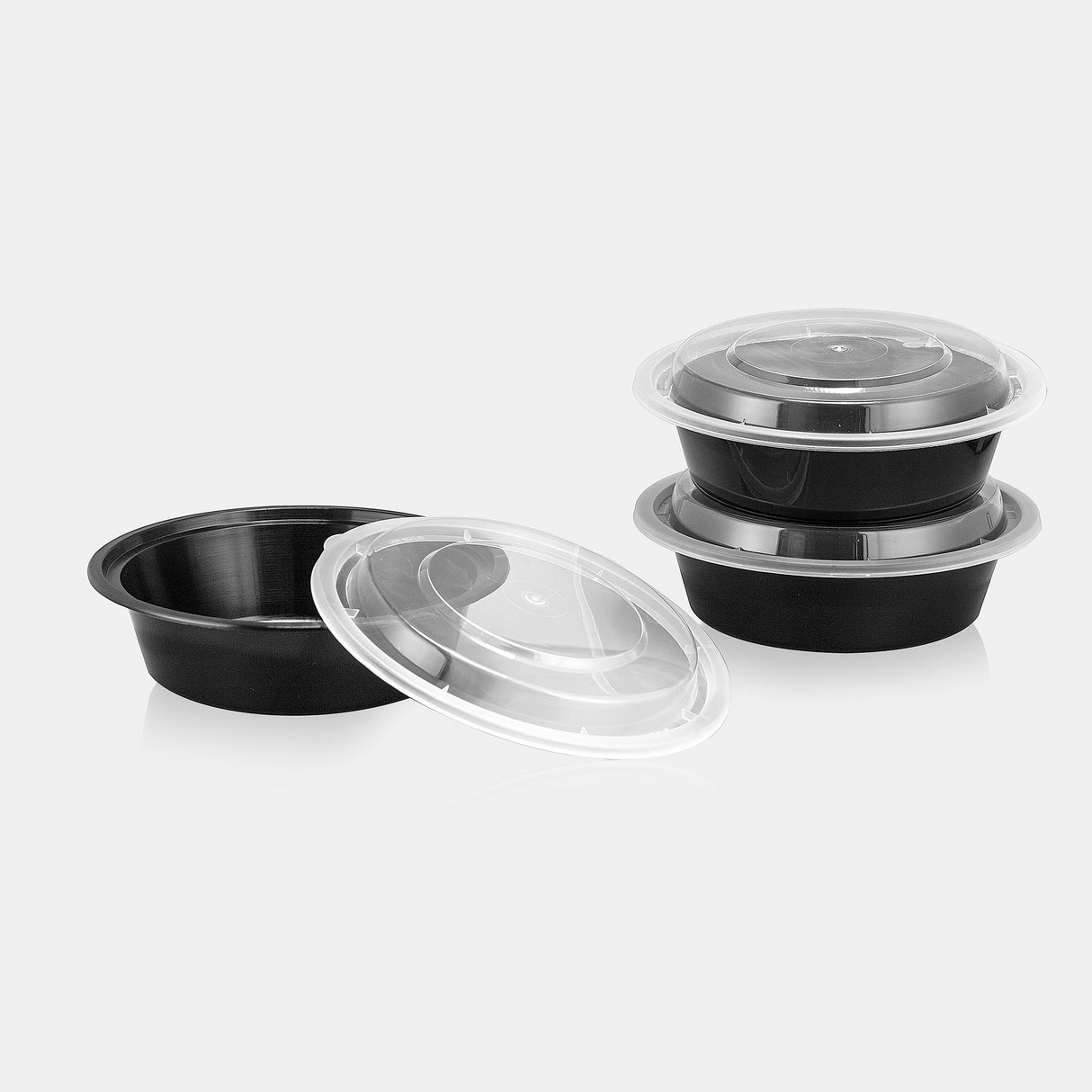 z(Archive) 16 oz Value 6" Round Combo (Black) - 150/Case - ReztaurantDirect
