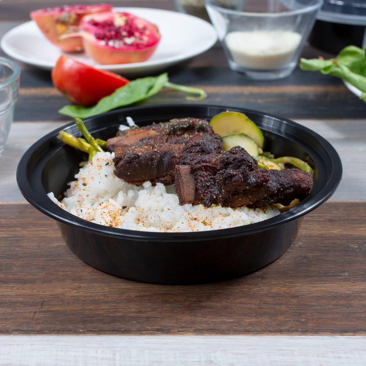 z(Archive) 24 oz Value 7" Round Combo (Black) - 150/Case - ReztaurantDirect