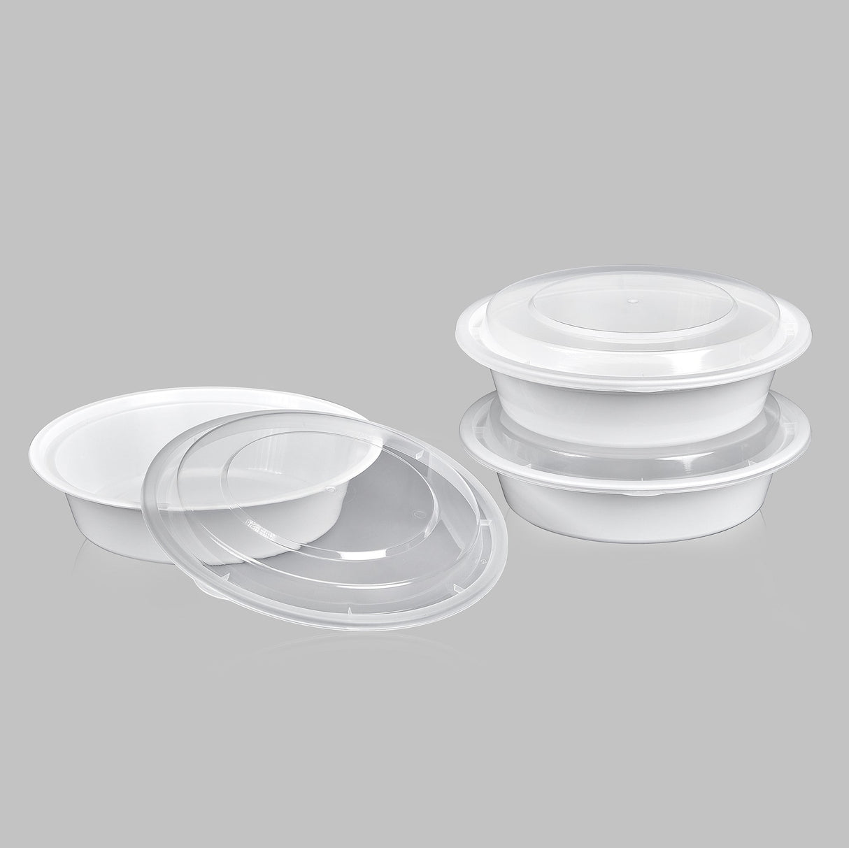 z(Archive) 24 oz Value 7" Round Combo (White) - 150/Case - ReztaurantDirect