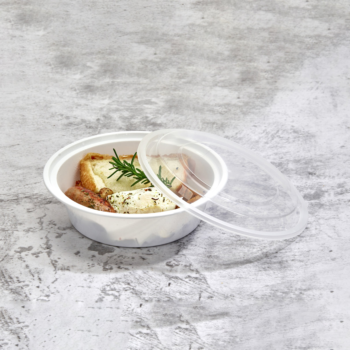 z(Archive) 32 oz Value 7" Round Combo (White) - 150/Case - ReztaurantDirect