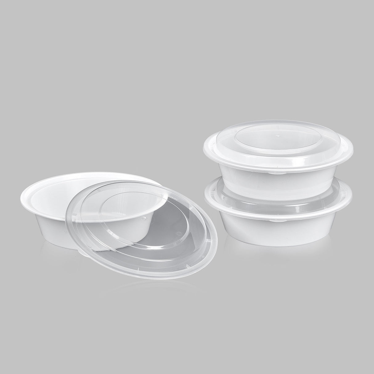 z(Archive) 32 oz Value 7" Round Combo (White) - 150/Case - ReztaurantDirect