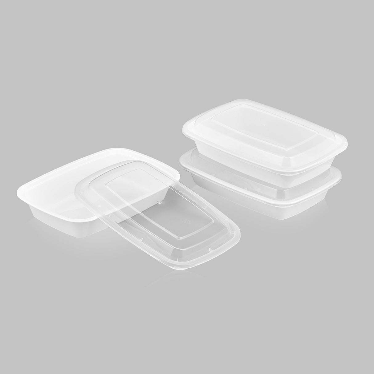 16 oz Value 7" x 5" Rectangular Microwavable Combo (White) - 150/Case - ReztaurantDirect