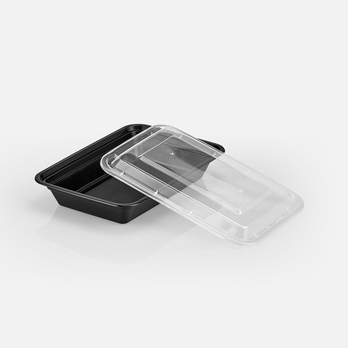 28 oz Value 8" x 6" Rectangular Microwavable Combo (Black) - 150/Case - ReztaurantDirect