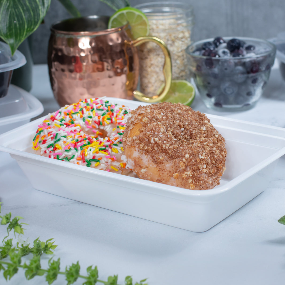 32 oz Value 8" x 6" Rectangular Microwavable Combo (White) - 150/Case - ReztaurantDirect