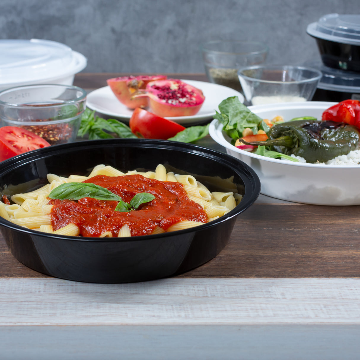 z(Archive) 40 oz Value 9" Round Combo (Black) - 150/Case - ReztaurantDirect