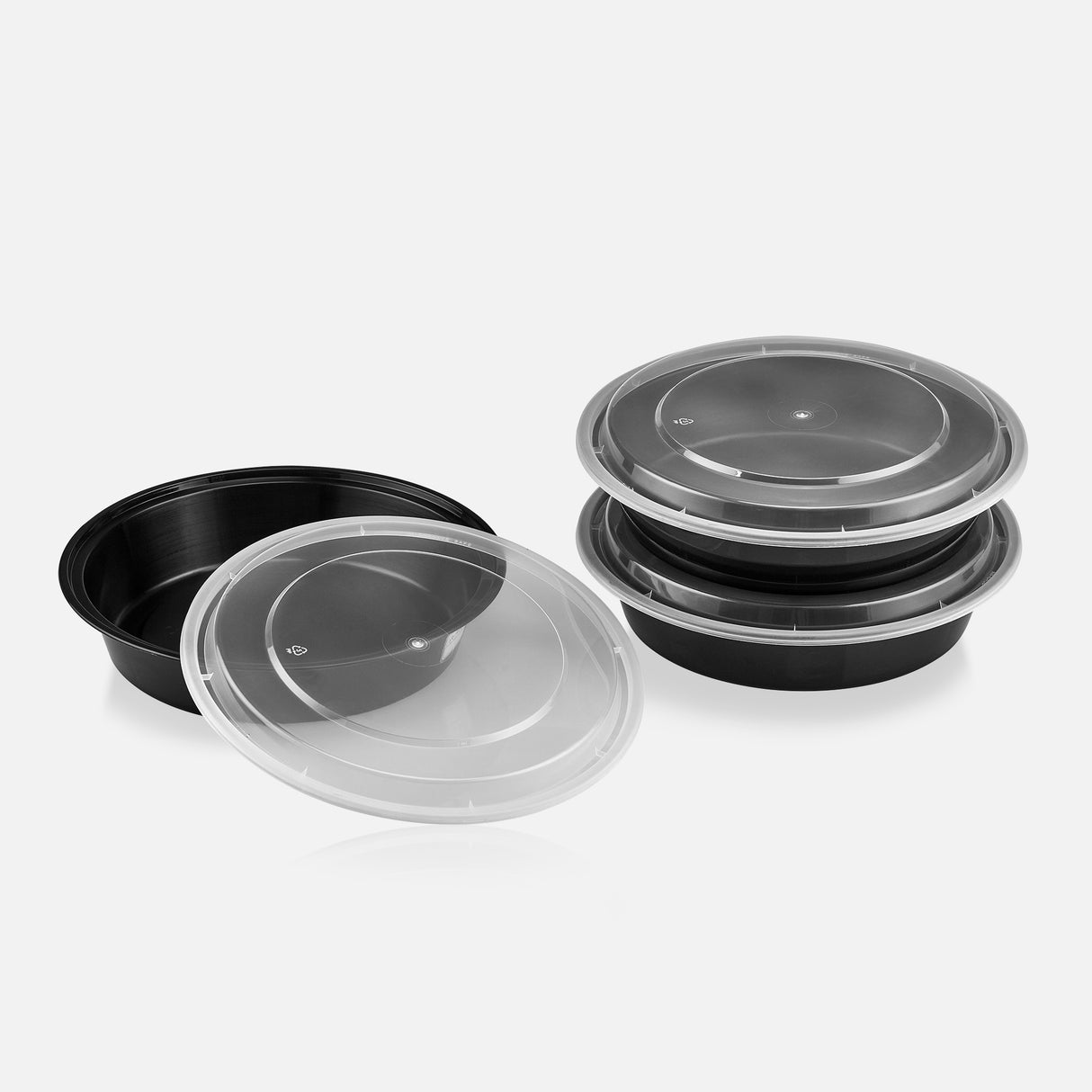 z(Archive) 40 oz Value 9" Round Combo (Black) - 150/Case - ReztaurantDirect