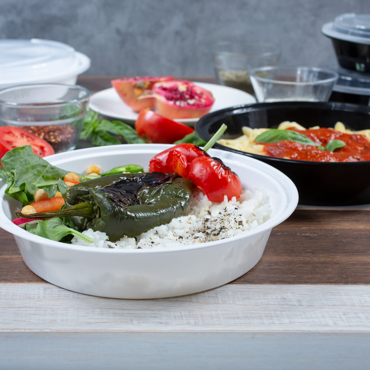 z(Archive) 40 oz Value 9" Round Combo (White) - 150/Case - ReztaurantDirect