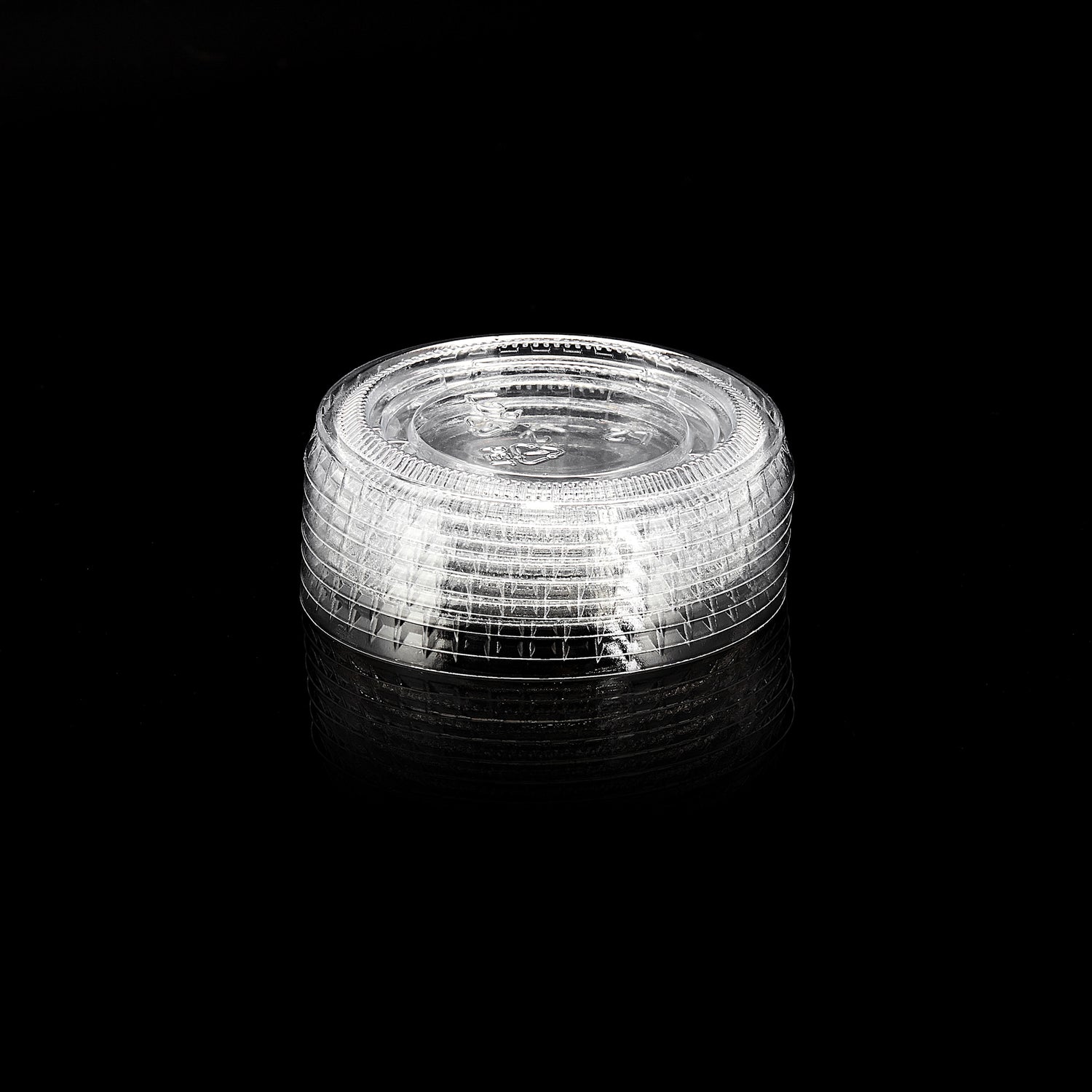 ezSelect Plastic Portion Cup Lids fits 1.5oz to 2.5oz  - 2500/case - ReztaurantDirect