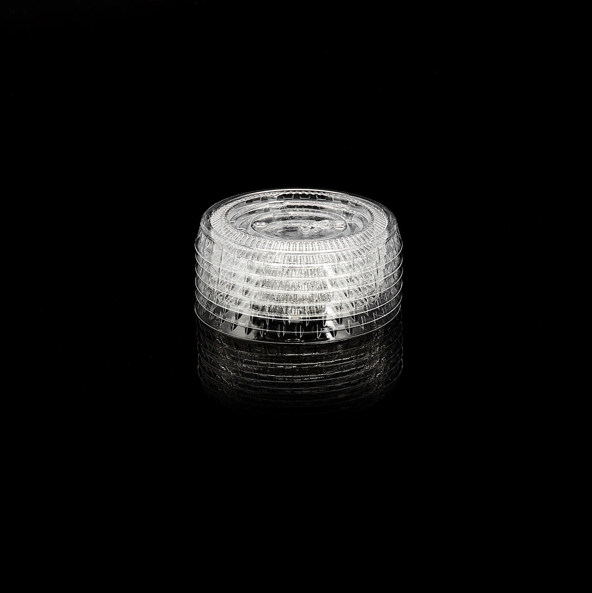 ezSelect Plastic Portion Cup Lids fits 0.75oz to 1oz  - 2500/case - ReztaurantDirect