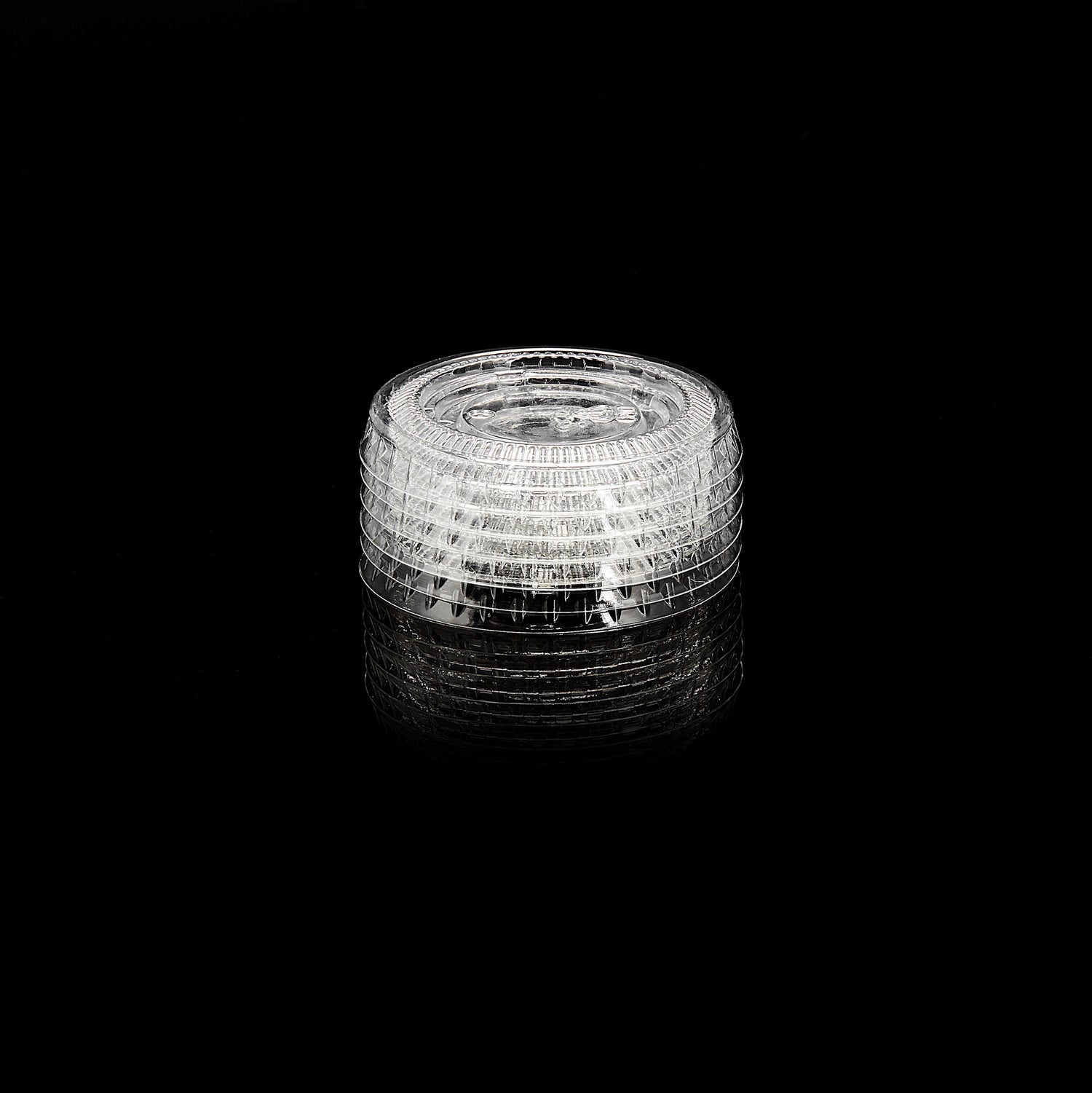 ezSelect Plastic Portion Cup Lids fits 0.75oz to 1oz  - 2500/case - ReztaurantDirect