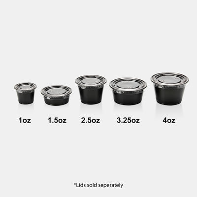 0.75 oz PP Portion Cup (Black) - 2500/Case