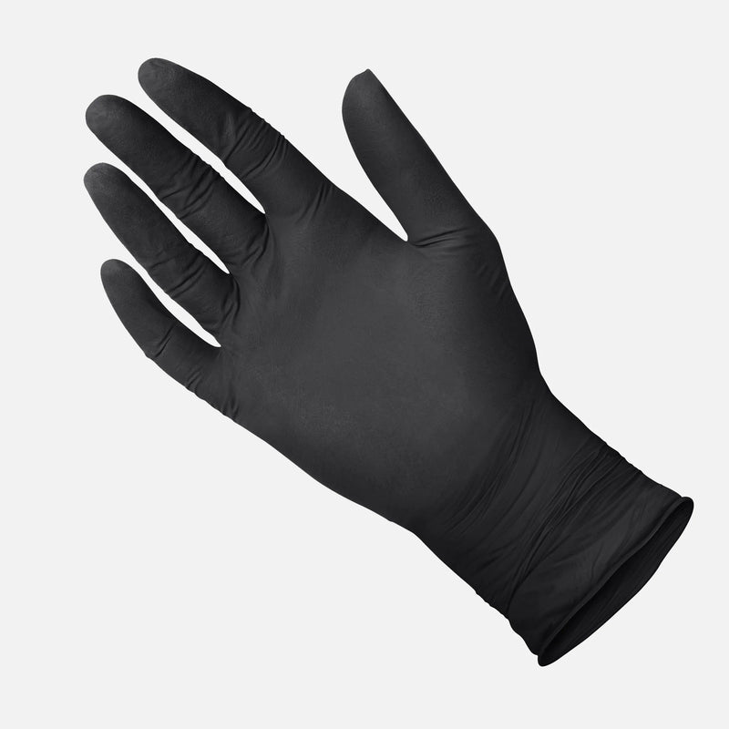 8 Mil Textured Nitrile Gloves Powder Free (Small,Black) - 1000/Case