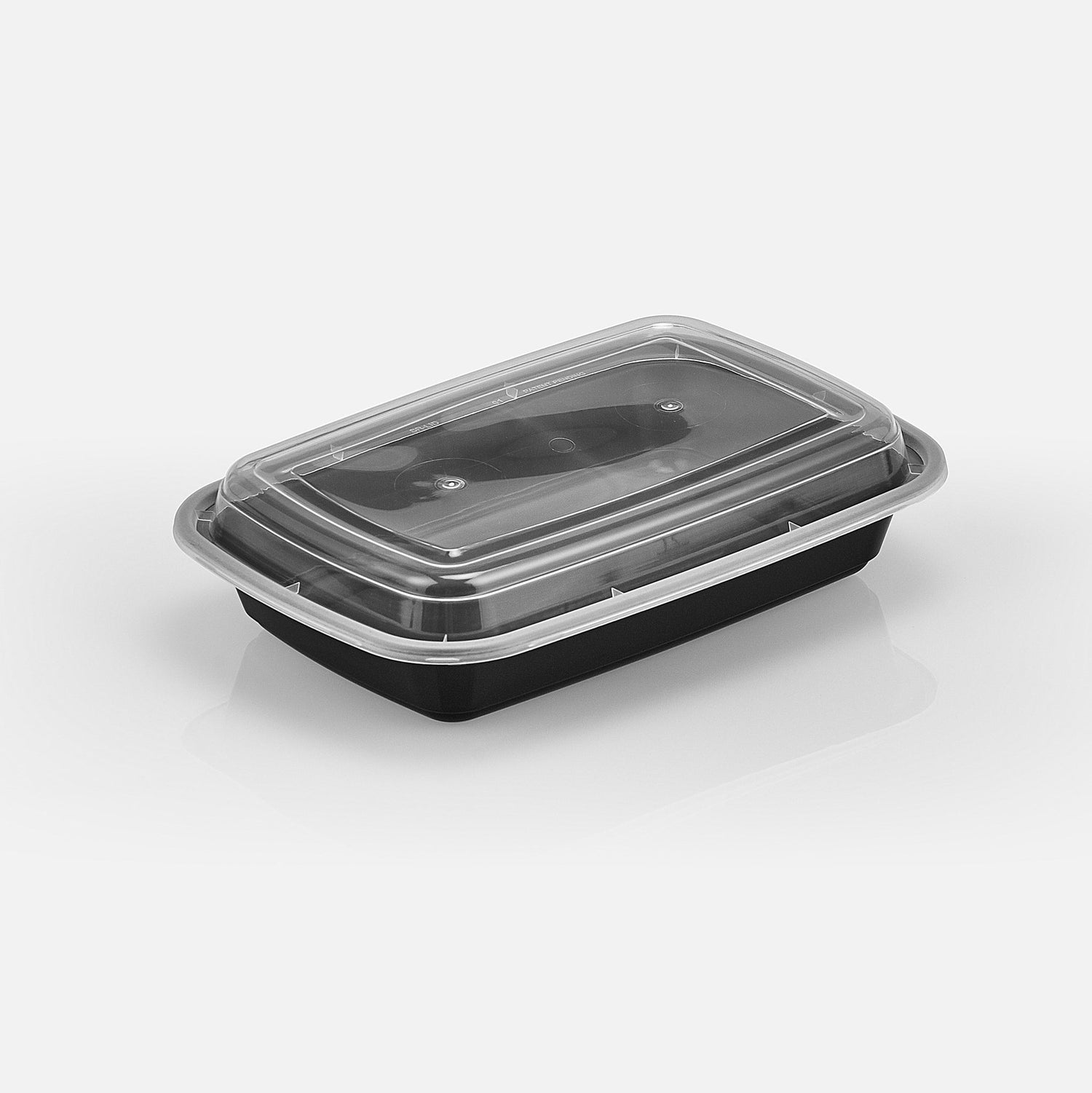 28 oz Premium 8" x 6" Oblong Microwaveable Combo (Black) - 150/Case - ReztaurantDirect 