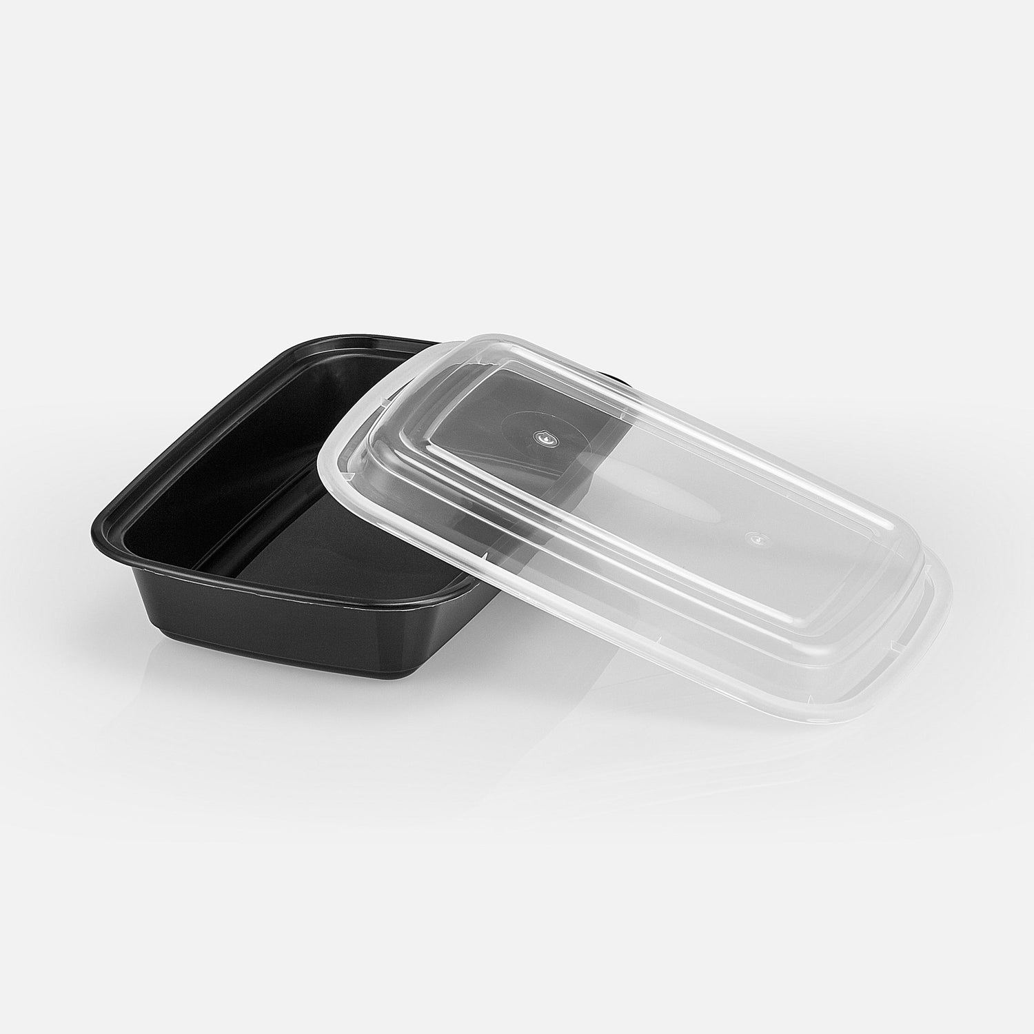 32 oz Premium 8" x 6" Oblong Microwaveable Combo (Black) - 150/Case - ReztaurantDirect 