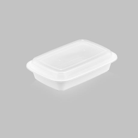 32 oz Premium 8" x 6" Oblong Microwaveable Combo (White) - 150/Case - ReztaurantDirect 