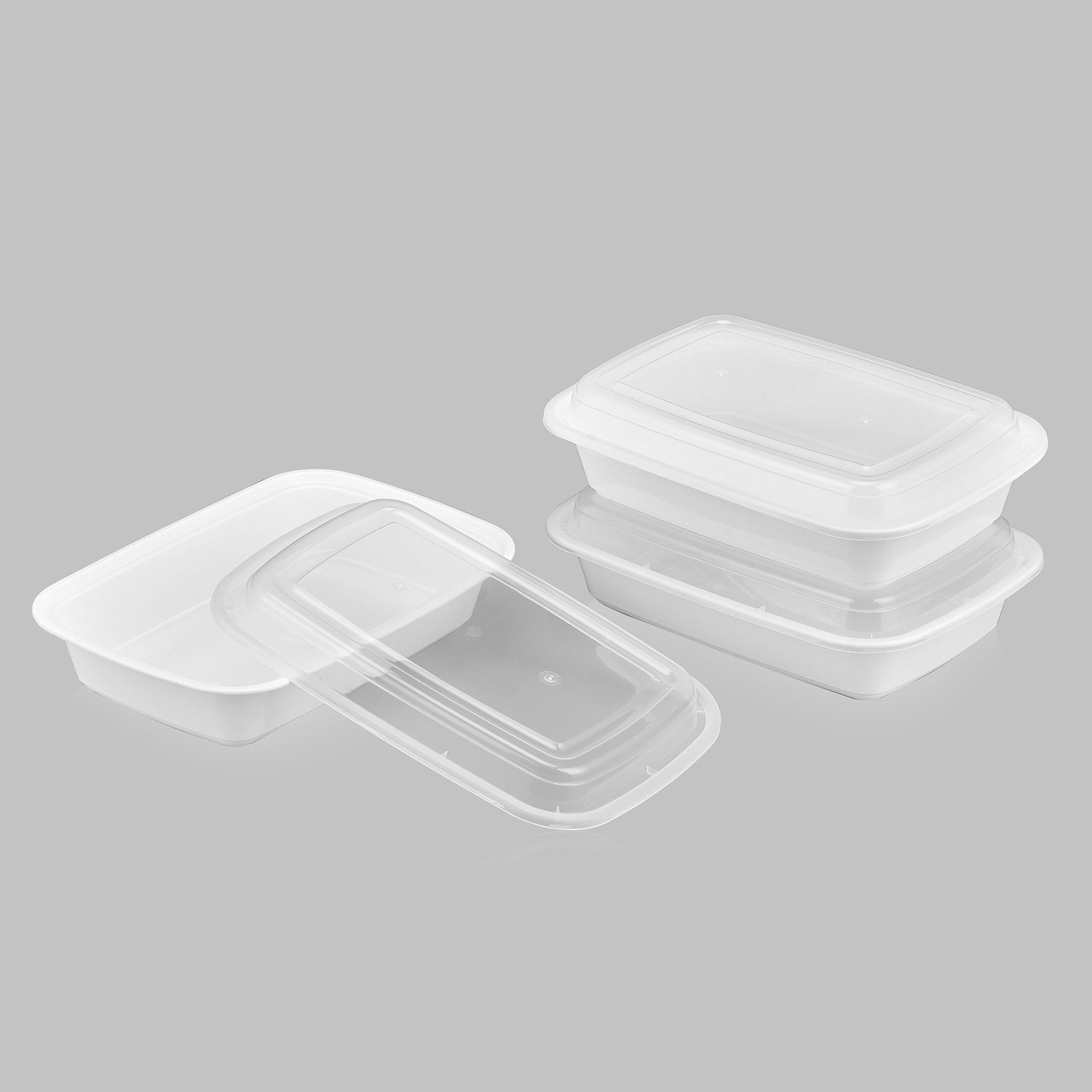 32 oz Premium 8" x 6" Oblong Microwaveable Combo (White) - 150/Case - ReztaurantDirect 