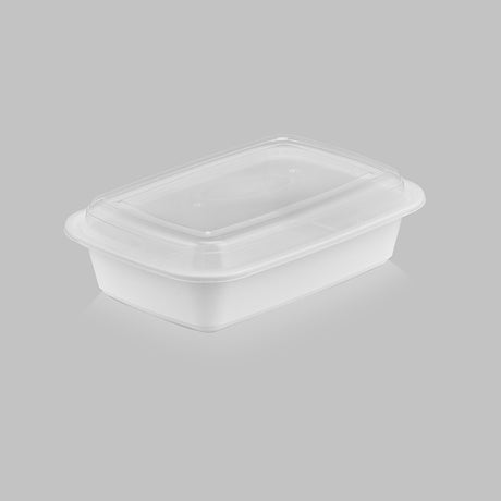 38 oz Premium 8" x 6" Oblong Microwaveable Combo (White) - 150/Case - ReztaurantDirect 